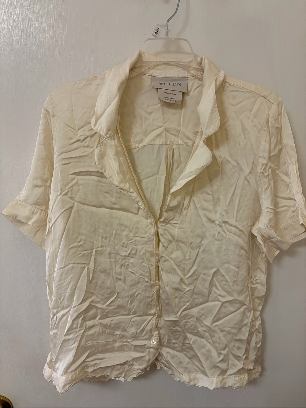 BHLDN Women’s Cream Button-Up Blouse